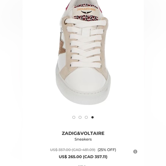 NEW Zadig and Voltaire leather sneakers - Picture 10 of 11